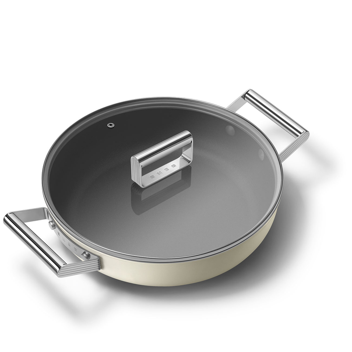 Smeg CKFD2811CRM Cookware 28cm Casserole Dish with Lid - sold out