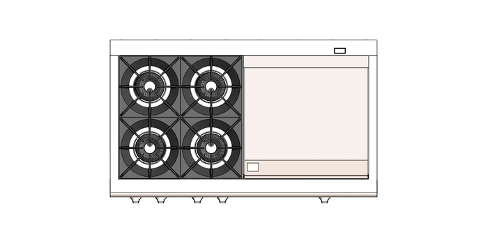 Capital COB484GGN 48 Inch Connoisseurian Dual Fuel Range