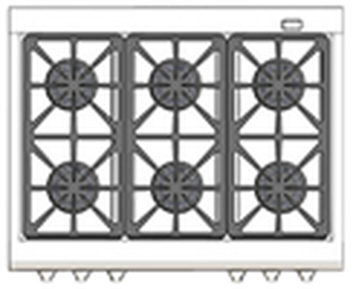 Capital CSB366N 36 Inch Dual Fuel Range