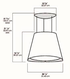 Elica EES320WT 20 Inch Mounted to Ceiling 350 CFM