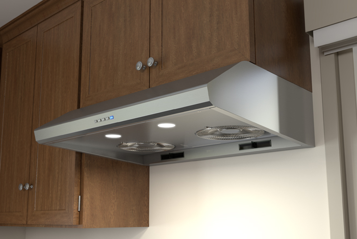 Zephyr AK2500CS 30 Inch Installed Under Cabinet 695 CFM