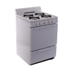 Premier BCK100OP 24 Inch Gas Range 4 Open Burners Battery Ignition
