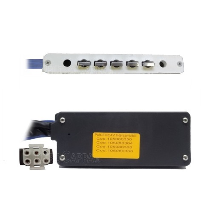 Falmec 105080350 Control Switch  4-speed electronic controls Stainless steel Push Buttons