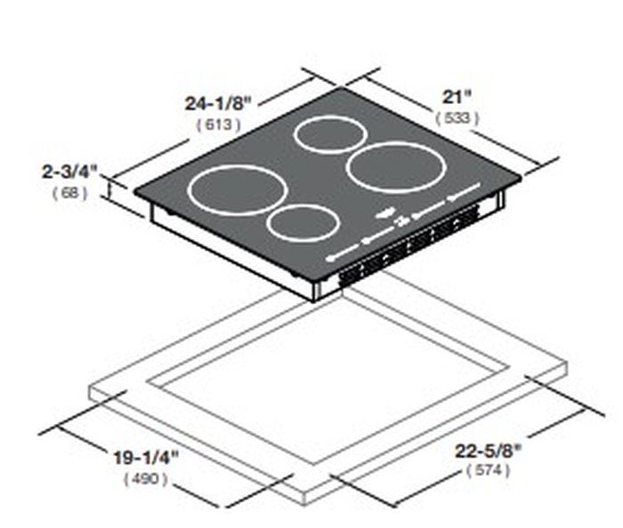Fulgor Milano F4IT24B2 24 Inch 400 series Induction Cooktop
