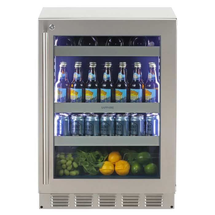Sapphire SBCR24SS 24 Inch Built In Beverage Cooler