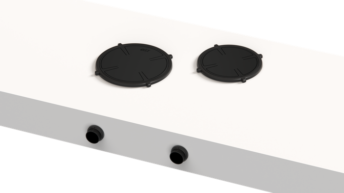 Pitt Cooking BALURAN2B-I 24 Inch Black 2 Burner Induction Cooktop