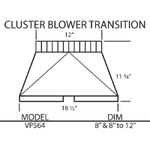 Vent-A-Hood VP564 HVAC Kit Cluster Blower Transition