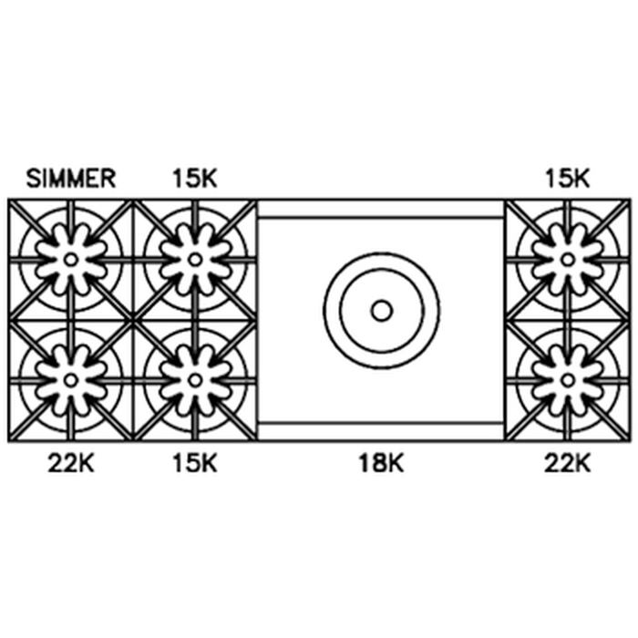 BlueStar RGTNB606FTV2 60 Inch Gas Rangetop