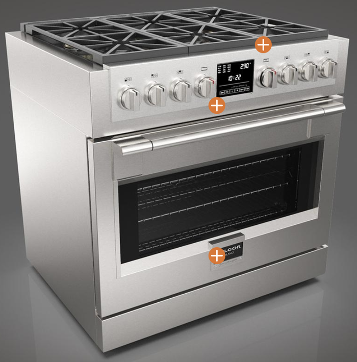 Fulgor Milano F6PDF366S1 36 Inch Sophia Pro Dual Fuel Range
