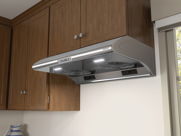 Zephyr AK2142CS 42 Inch Installed Under Cabinet 850 CFM