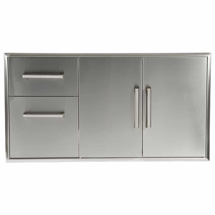 Coyote CCD2DC Double Access Door CCD-2DC Combo Unit: Two Drawer Cabinet PLUS Double Access Doors