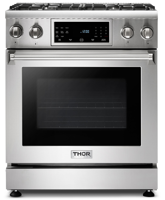 Thor Kitchen TRG3001U 30 Inch Pro Style Self Clean Tilt Panel Gas Range
