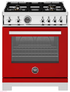 Bertazzoni PRO304BFGMROT 30 Inch Pro Series Gas Range