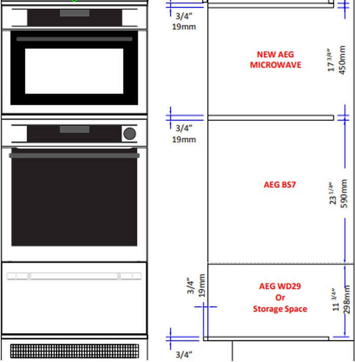 AEG MCD4538ESBG 24 Inch Electric Microwave Oven