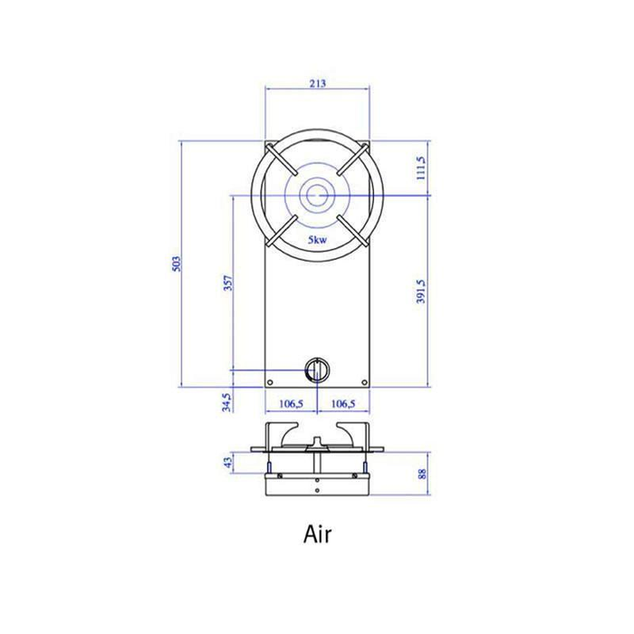 Pitt AIR 12 Inch Original 1 Burner Gas Cooktop