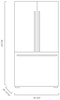Blomberg BRFD2230SS 36 Inch French Door Refrigerator Counter Depth Coutner Depth Ice Maker