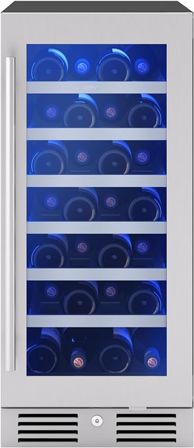 Zephyr PRW15C01CG 15 Inch Undercounter Wine Refrigerator