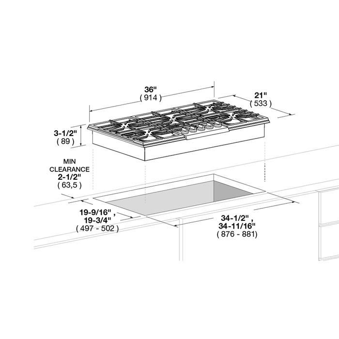 Fulgor Milano F4PGK365S1 36 Inch 400 series Gas Cooktop
