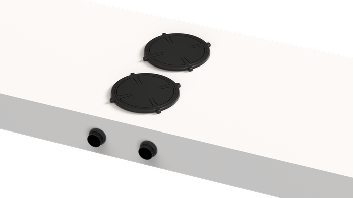 Pitt Cooking BALUT2B-I 24 Inch Black 2 Burner Induction Cooktop