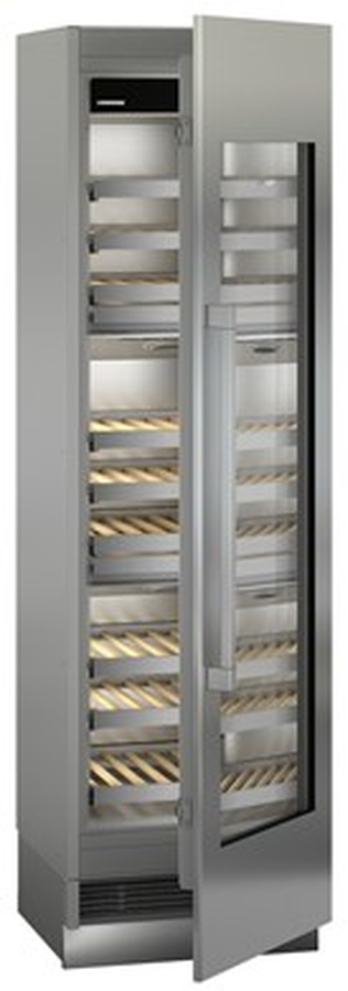 Liebherr MW2400 24 Inch Wine Fridge Column Built-In Integrated 11.3 Cu. Ft. Three Temp Zones 100 Bottles 36 dBA