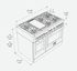 Fulgor Milano F6PDF486GS1 48 Inch Sophia Pro Dual Fuel Range