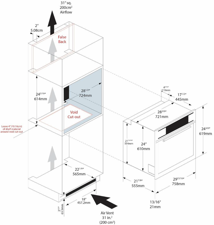 AEG B3007BLG2 30 Inch Electric Wall Oven