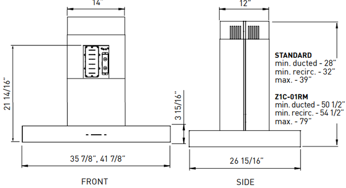 Zephyr ZRME36CS Range Hood Replacement Parts