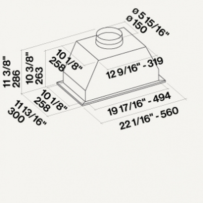 Falmec FISAB22B3SS Sabina Range Hood Parts