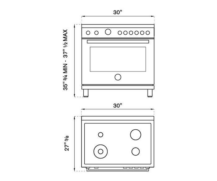 Bertazzoni MAST304GASXVLP 30 Inch Gas Range