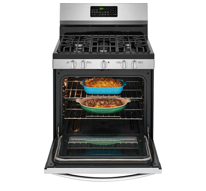 Frigidaire GCRG3060BF 30 Inch 5.1 Cu Ft 4 Burner Griddle Self Clean Gas Range