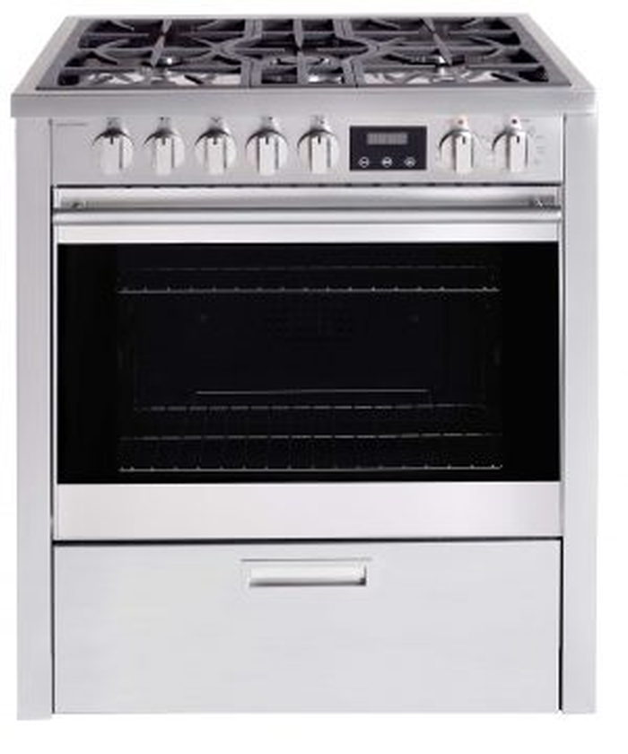 Porter&Charles FEG76B3 30 Inch Dual Fuel Range