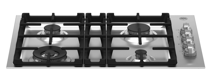 Bertazzoni MAST304QXE 30 Inch Master Series Slide Controls 4 Aluminum Burners Gas Cooktop