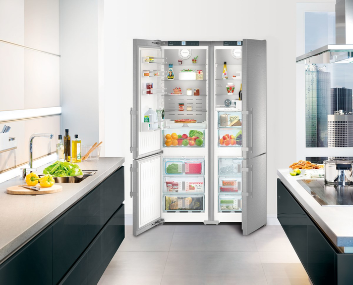 Liebherr SBS26S2 48 Inch Side by Side Refrigerator Stainless Steel