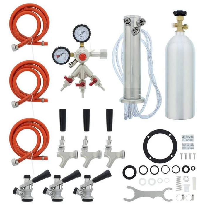 Zephyr PRKFK03SSC Kegrator Kit Replacement tripple tap kit for Zephyr Presrv kegerator.
