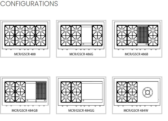 Capital MCR484BB 48 Inch Gas Range