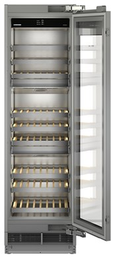 Liebherr MW2400 24 Inch Wine Fridge Column Built-In Integrated 11.3 Cu. Ft. Three Temp Zones 100 Bottles 36 dBA