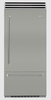 BlueStar BBB36R2CPLT 36 Inch Built In Bottom Freezer Refrigerator