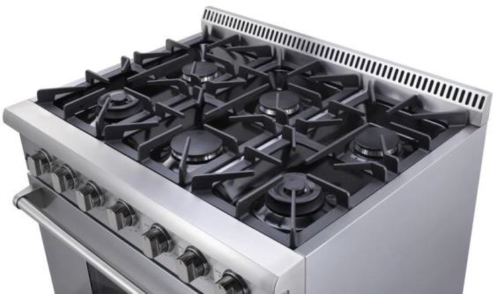 Thor Kitchen HRD3606U 36 Inch Sealed Burners Dual Fuel Range