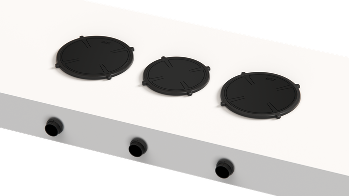 Pitt Cooking CUSIN3B-I 34 Inch Black 3 Burner Induction Cooktop