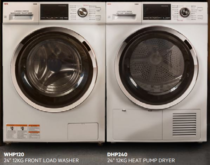 AEG WHP120+DHP240 24 Inch Electric Washer & Dryer Pair