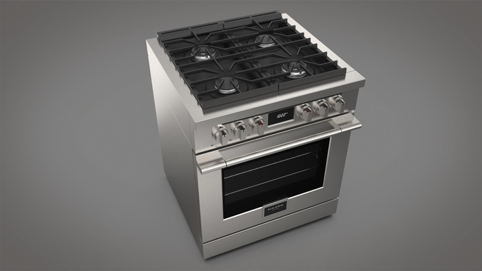 Fulgor Milano F4PDF304S1 30 Inch Convection Self Clean Dual Fuel Range