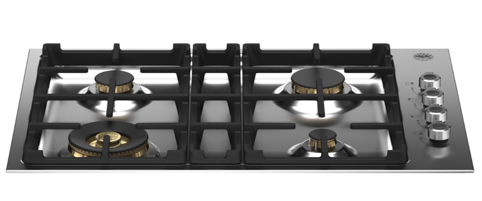 Bertazzoni PROF304QBXT 30 Inch Pro Series Slide Controls 4 Brass Burners Gas Cooktop