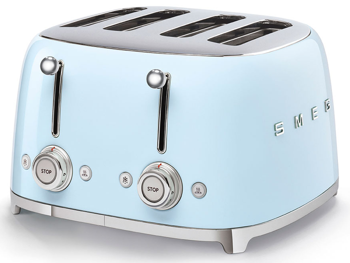 Smeg TSF03PBUS Retro 50's Style 4-Slot Toaster 1800 W Pastel Blue disco@aniks.ca