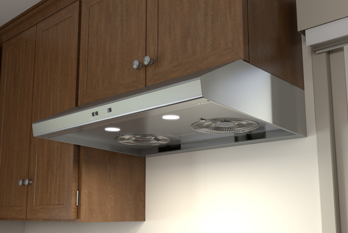 Zephyr AK6500CS 30 Inch Installed Under Cabinet 600 CFM