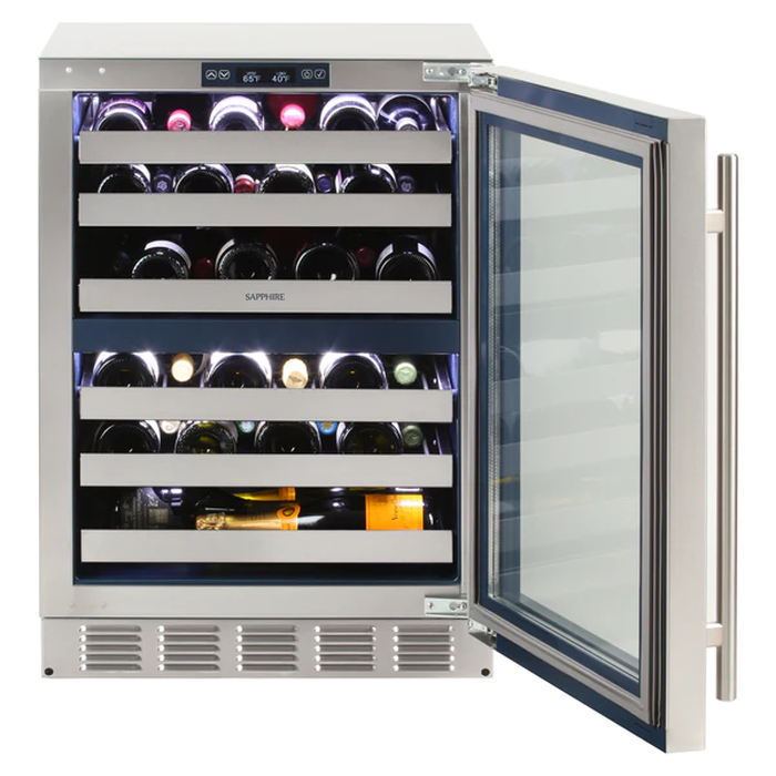 Sapphire SW24DZSS 24 Inch Undercounter Wine Refrigerator