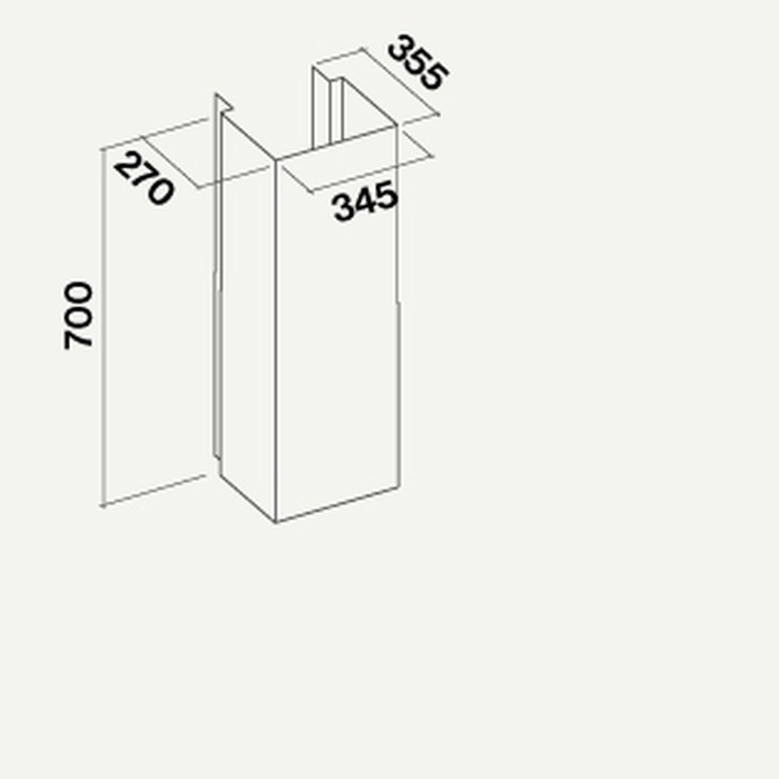 Falmec KACL.350 HVAC Kit Tube kit for Lumen Island Hood