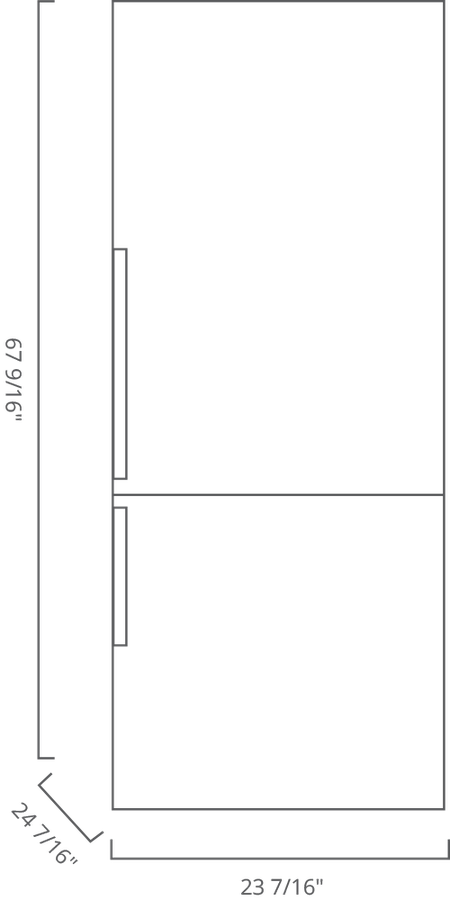 Blomberg BRFB1045WH 24 Inch Free Standing Bottom Freezer Refrigerator