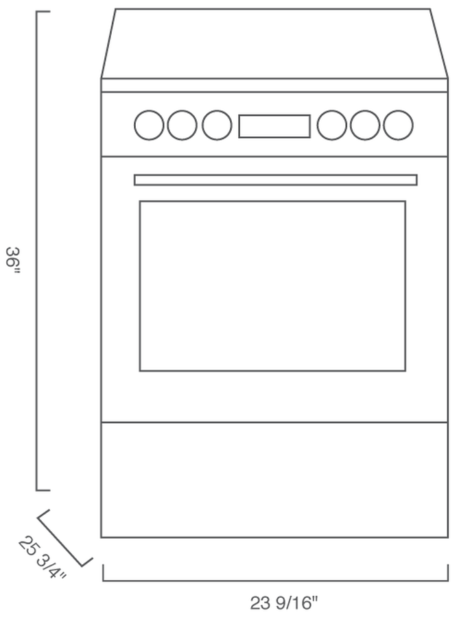 Blomberg BERC24202SS 24 Inch Electric Range