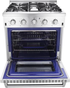 Thor Kitchen HRG3080U 30 Inch Professional Gas Range