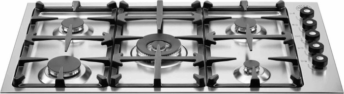Bertazzoni PROF365QXE 36 Inch Pro Series Side Controls 5 Aluminum Burners Gas Cooktop